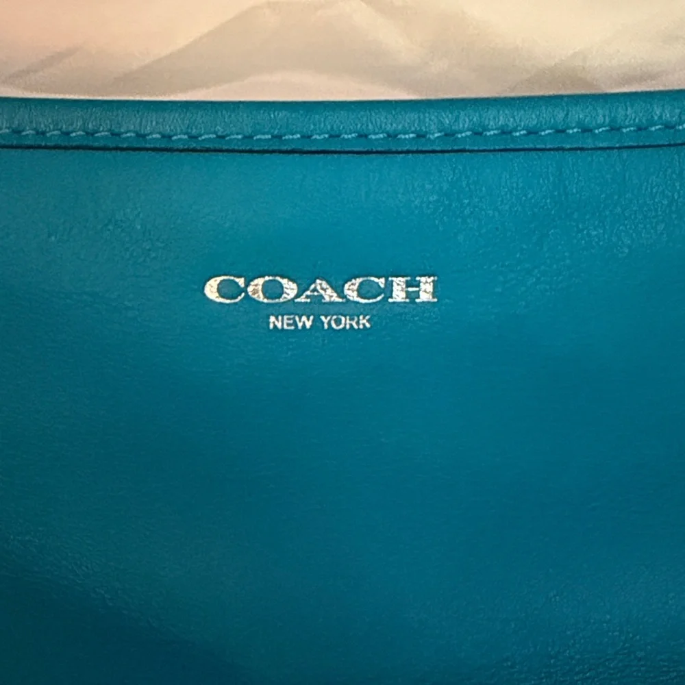 Coach Tourmaine/Robin’s Egg tote with tassels - Picture 3 of 12